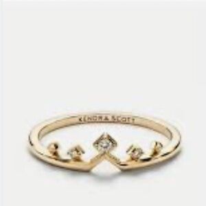 Kendra Scott Michelle Gold Ring with Crystal Accents